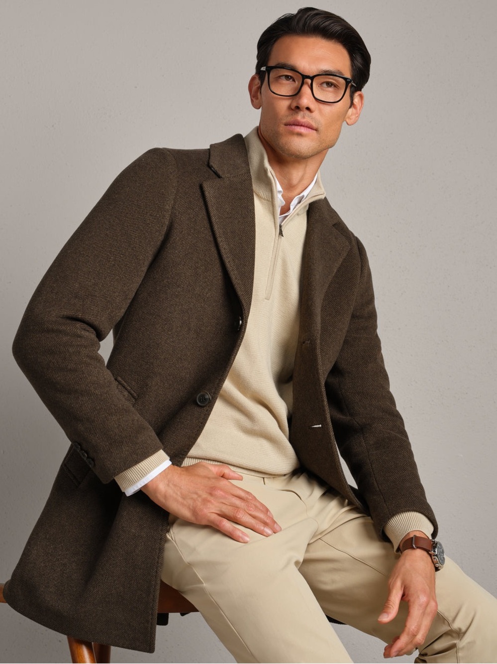 Rhone Commuter Topcoat Men’s XXL Brown Manteco Wool Blend NWT